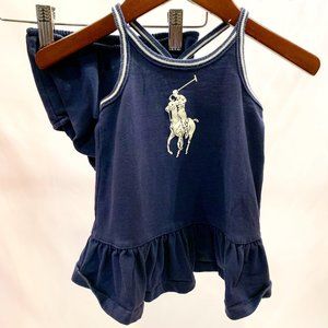 Ralph Lauren Big Pony Sport Dress with Diaper Cover - Size 6M